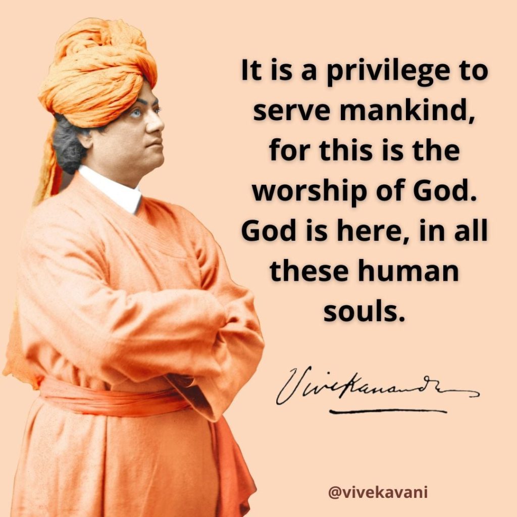 speech on service to man is service to god