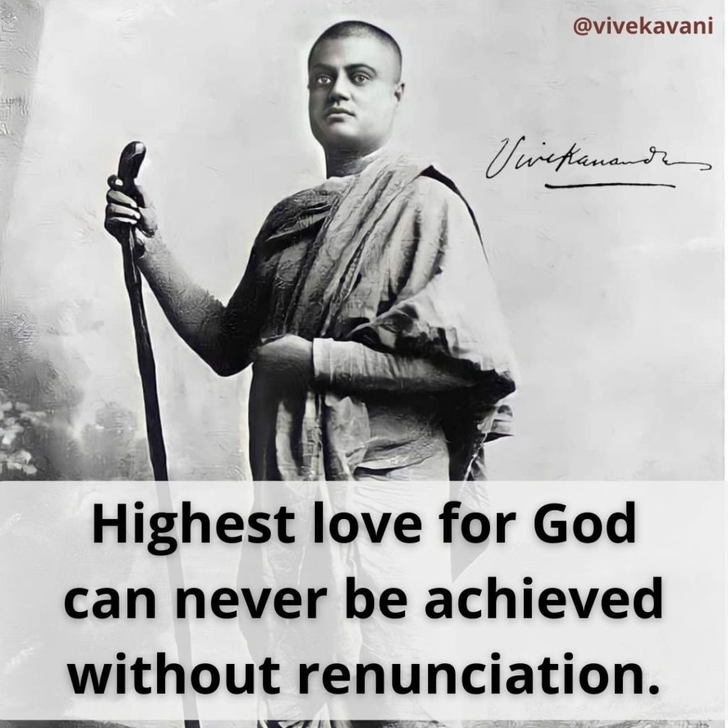 Swami Vivekananda quote: Renounce and give up. What did Christ say? He  that