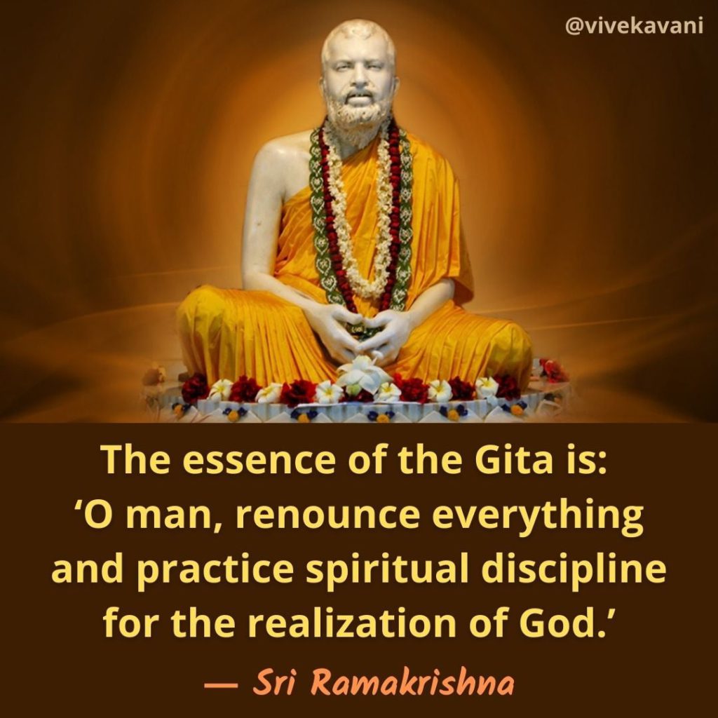 Sri Ramakrishna on Bhagavad Gita