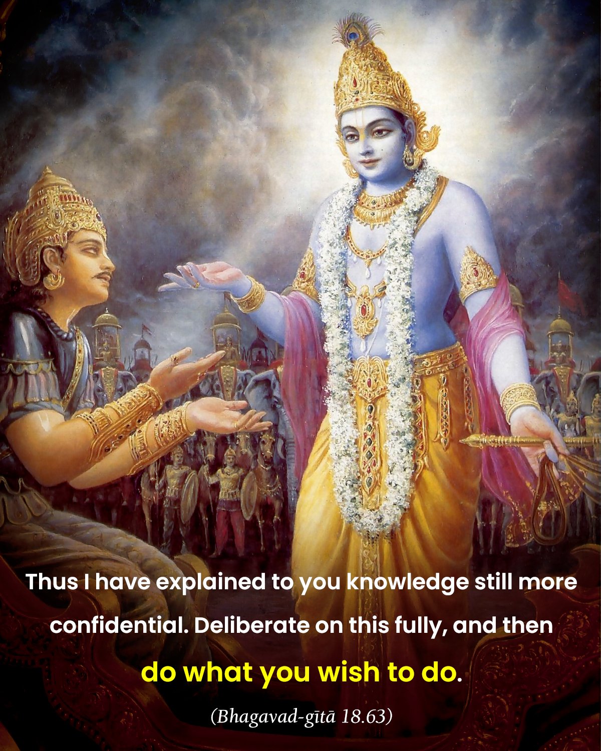 Bhagavad Gita: Chapter 18, Verse 63 - VivekaVani